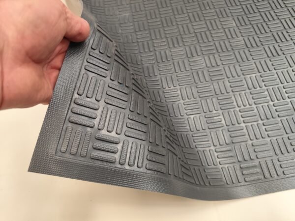 Tapete RASPASUELAS liso de PVC gris